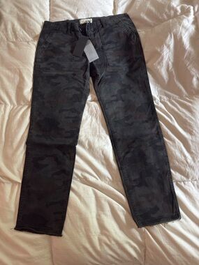 Nili Lotan Charcoal Black Camouflage women’s Jenna Pants